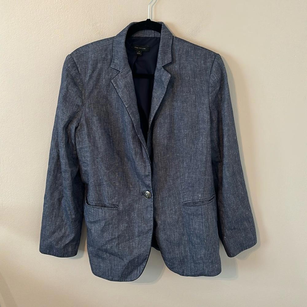 Ann Taylor Cotton/Linen Blazer